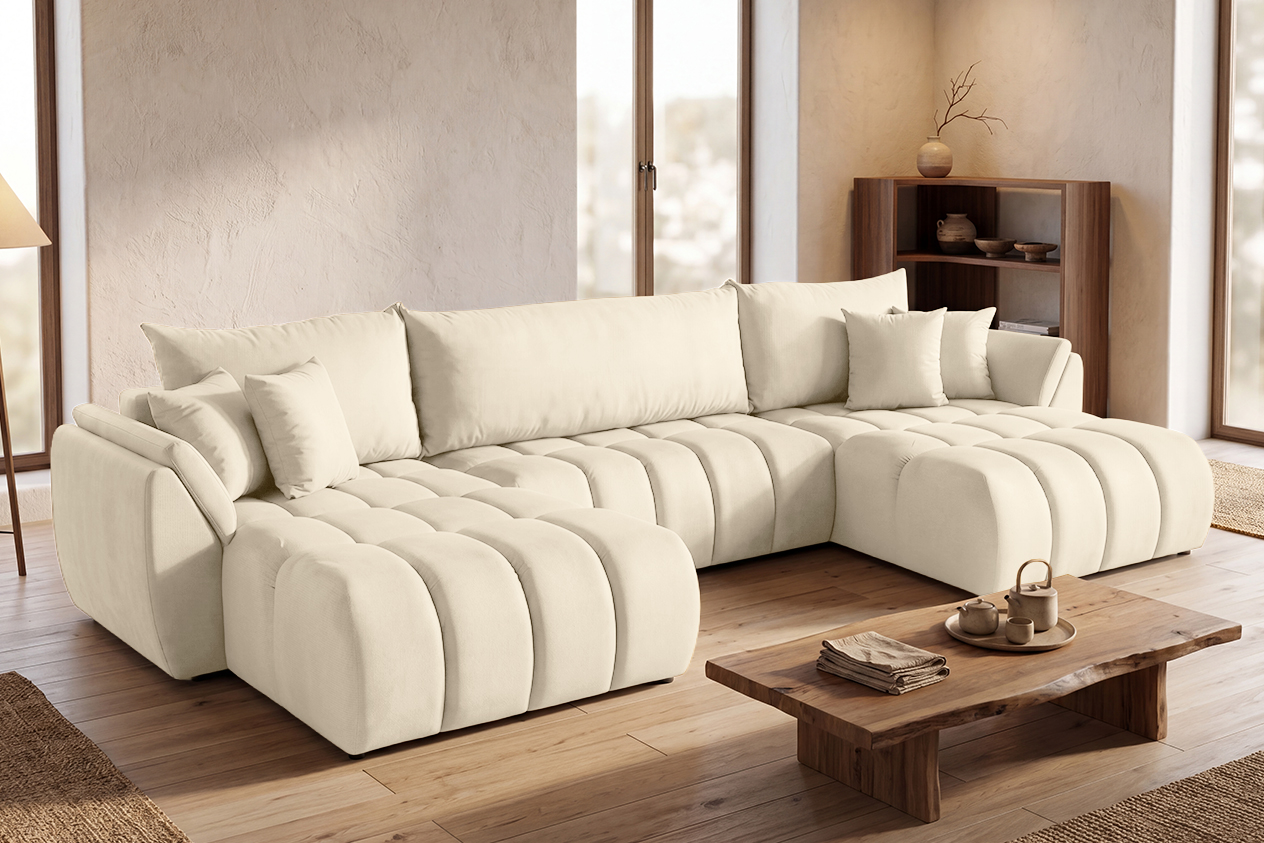OTI U Ecksofa Monolith Creme Beige 02